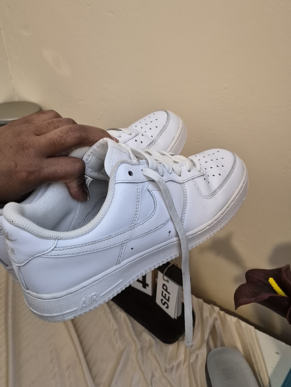 Nike All-White Low Top Sneakers - Picture 9 of 10